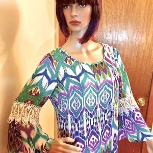 Bohemian Bell Sleeve Blouse Top